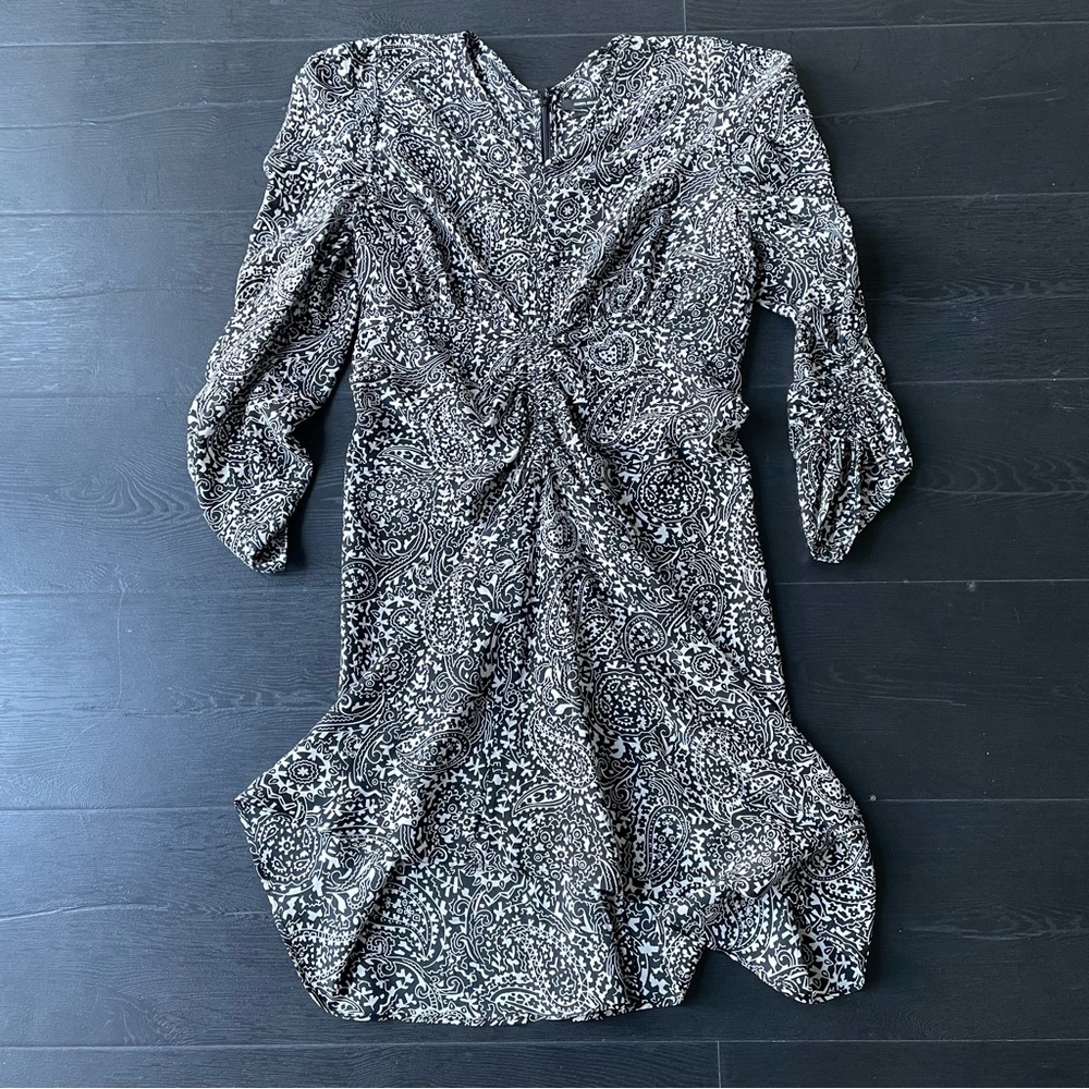 Isabel Marant “Albi” ruched silk dress, size 40